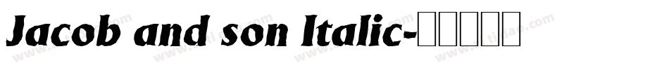 Jacob and son Italic字体转换